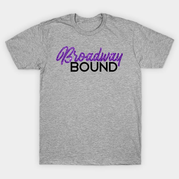 Broadway bound purple glitter T-Shirt by taylor-lang